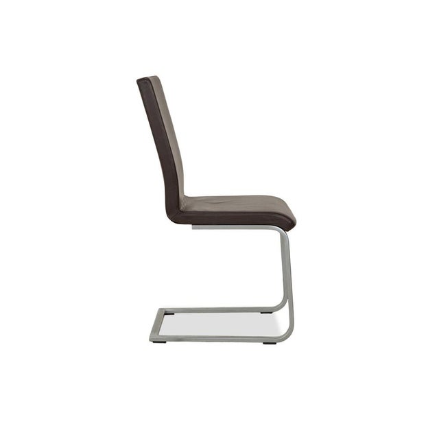 Dark Brown Leather Chairs from Wöstmann, Set of 6 For Sale - Image 11 of 14