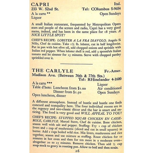 "Where to Dine in Thirty-Nine: With 200 Recipes by Famous Chefs" 1939 Ashley, Diana For Sale - Image 11 of 12