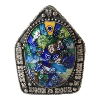Vintage Murano-Style Decorative Trinket or Pill Box For Sale
