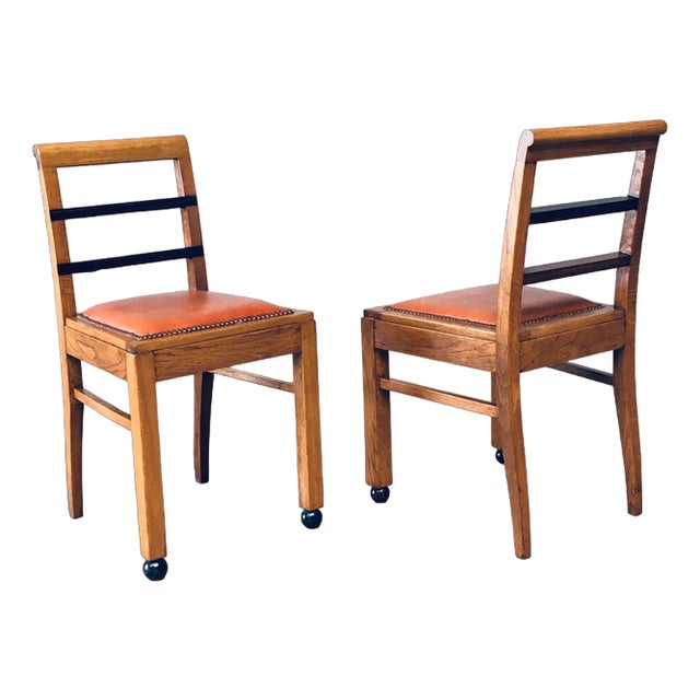 Set of Art Deco Belgian Side Chair, 1930s For Sale