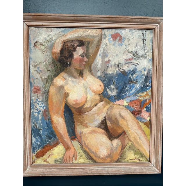 Hugo Linér, Nude Study, 1950s, Oil on Canvas, Framed For Sale - Image 18 of 18
