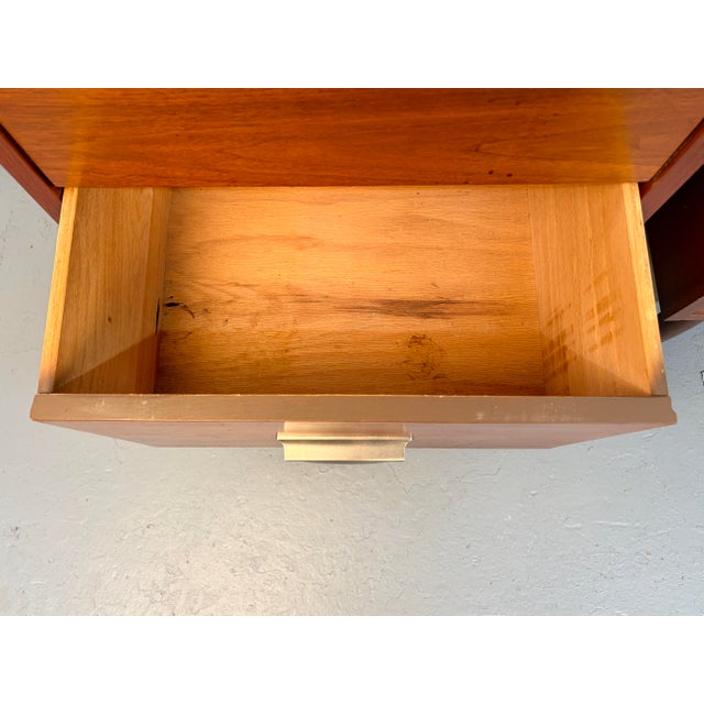 Vintage "Mainline" Walnut Nightstands by Hooker, A Pair For Sale - Image 10 of 11