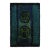 Vintage Swedish Rya Rug, Bold Scandinavian Motifs in Teal Blues - Rug & Kilim For Sale