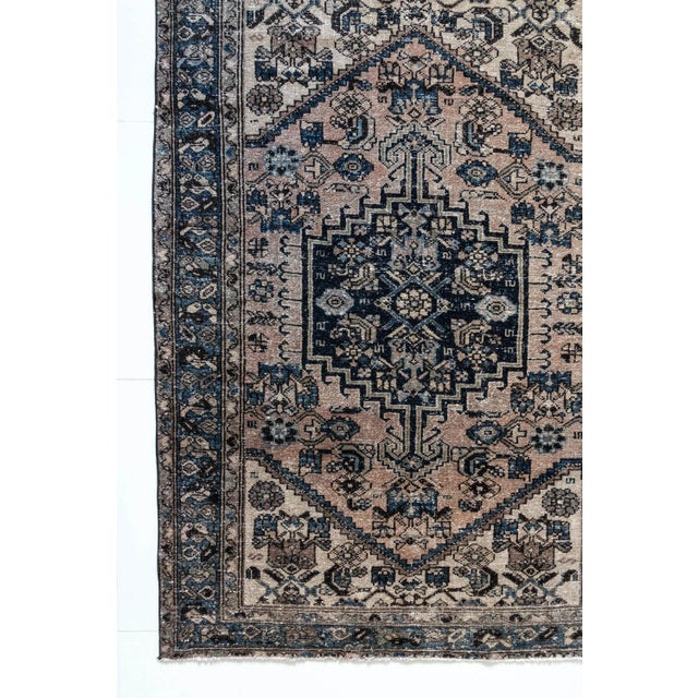 Abstract District Loom Vintage Hamadan Scatter Rug For Sale - Image 3 of 11