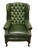 Vintage Forest Green Leather Wingchair, in Good conditions. Designed 1990 to 1999