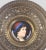 Antique 19th Century German Porcelain Plate Hand Painted Portrait Brass Repoussé Wall Charger Frame For Sale - Image 4 of 8