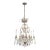 Mid 20th Century Louis XV Amethyst & Clear Rock Crystal Bronze Chandelier For Sale