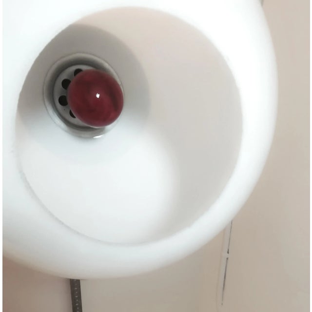 Ceiling Lamp with White Opal Glass Lampshade, 1970s For Sale - Image 6 of 7