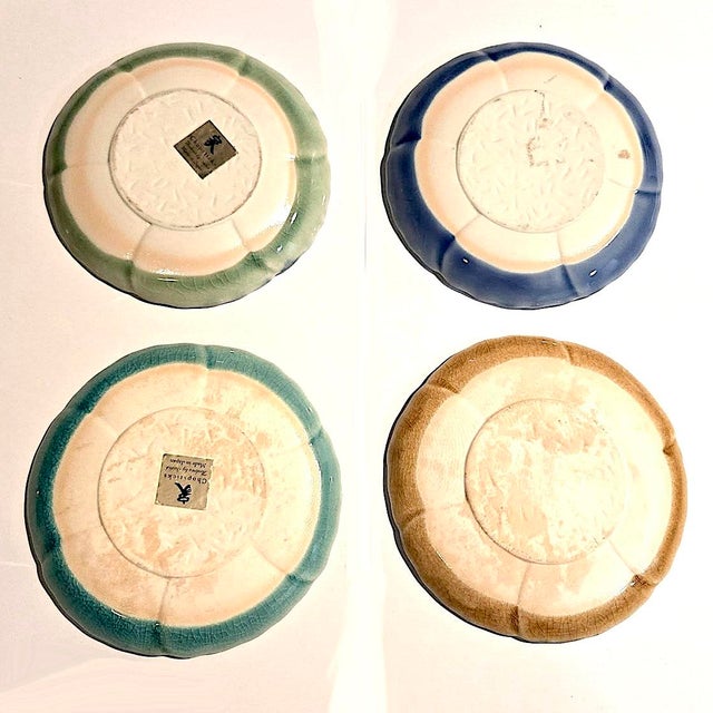Ceramic Vintage Japanese Kotobuki Ikebana Ceramic Trinket/Sushi/Snack Dishes, Set of 4 For Sale - Image 7 of 9