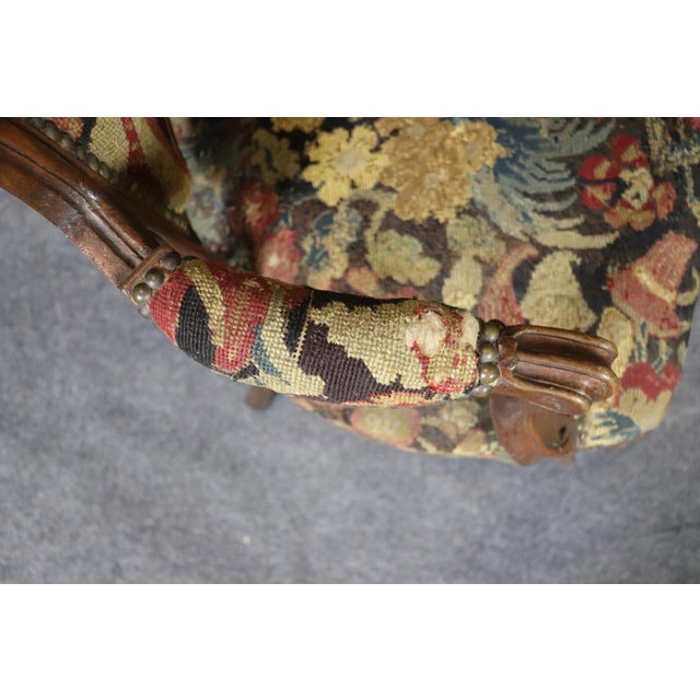 Set 4 Antique Fantastic Louis XV Style Needle Point Side Chairs For Sale - Image 9 of 16