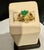 Natural Trillion Emerald & 0.60 Carat Diamond Ring 18 Kt Yellow Gold Size 5.2 For Sale - Image 10 of 18