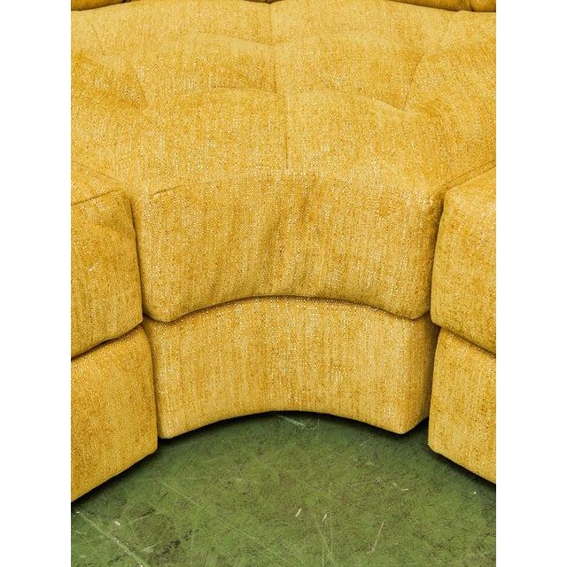 Exclusive Yellow Double Bumper Four Piece Sectional Made to Order For Sale In Los Angeles - Image 6 of 12