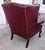 Burgundy 1990s Timeless Elegance Meets Executive Comfort: The Classic Leather Wingback Chair & Ottoman Set For Sale - Image 8 of 10