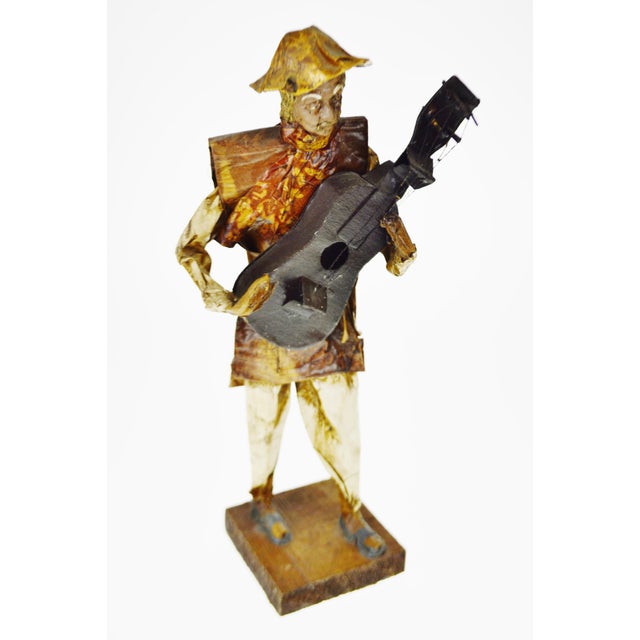 Vintage 1960's Mexican Folk Art Handmade Paper Mache Figures Set of