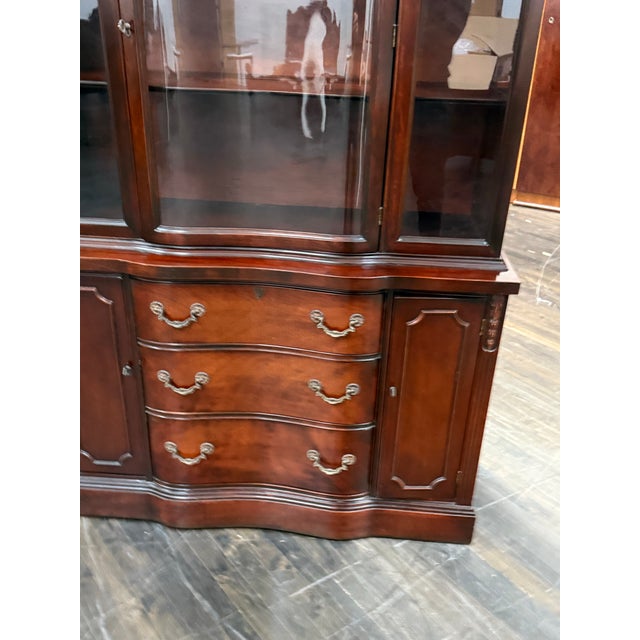 Brown Late 20th Century Mahogany China Cabinet For Sale - Image 8 of 12