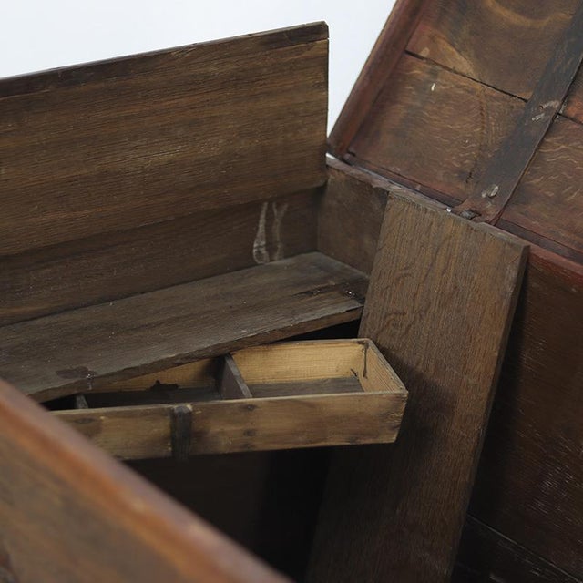 18th Century Rustic Oak Chest For Sale - Image 5 of 14