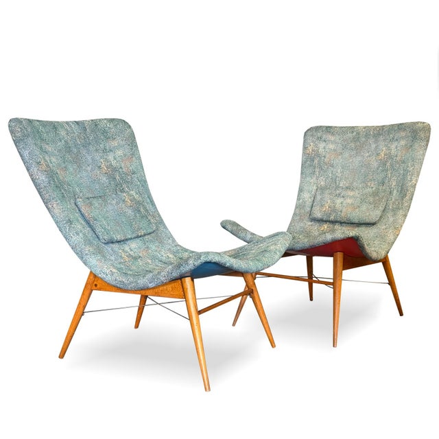 Mid-Century Modern Armchairs by Miroslav Navrátil, 1960s, Set of 2 For Sale - Image 9 of 9