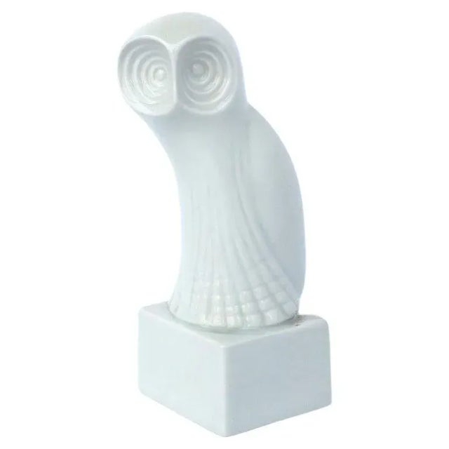 White Owl Bird Porcelain Object Sculpture For Sale - Image 10 of 10