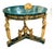 French Empire Bottle Green Center Table With Sculptural Bronze Figures & Gold Leaf Details For Sale
