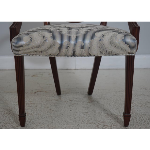 Set of 8 Baker Mahogany Shield Back Dining Chairs For Sale - Image 10 of 18