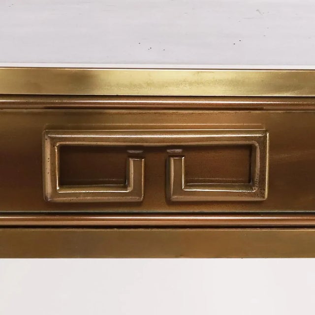 Metal Mastercraft Mid Century Bronze Writing Desk For Sale - Image 7 of 10