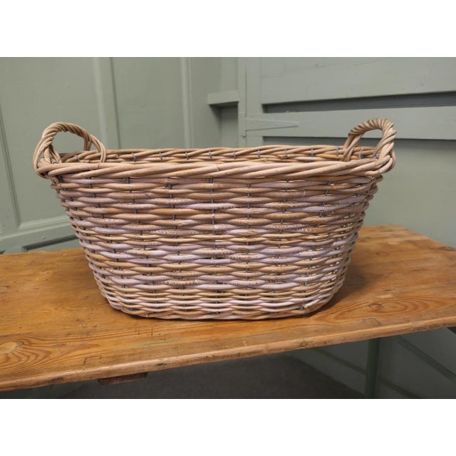 French Antique Market Basket, 1920 For Sale - Image 3 of 9
