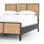 Four Hands Sydney Black Wood and Natural Cane King Bed For Sale In Austin - Image 6 of 13