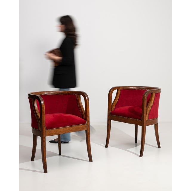 Late 19th Century Pair Of Upholstered Clubchairs For Sale - Image 9 of 14