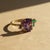 Metal Purple Amethyst Multicolor Ring in 14k Gold, Size 7.5 For Sale - Image 7 of 11