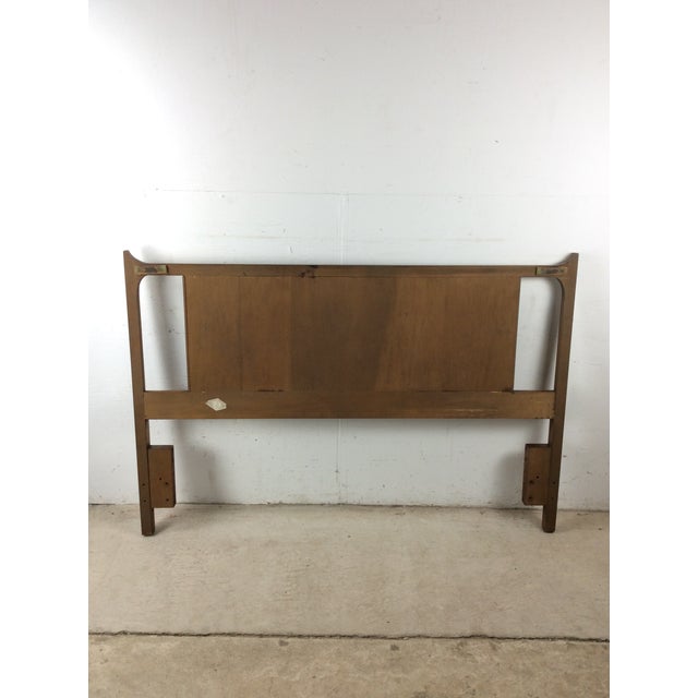 Mid Century Modern Full Size Walnut Headboard From Brasilia by Broyhill For Sale - Image 16 of 18