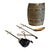 Antique Peerage Brass Fireside Companion Set with Sword Handles, 1920, Set of 5 For Sale - Image 4 of 10