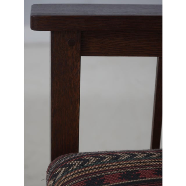 Wood Set of 6 Stickley Mission Oak Dining Chairs For Sale - Image 7 of 18