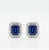 2020s Natural 1.80Cts Blue Sapphire & 0.28Cts Diamond Earring in 18k Gold For Sale - Image 5 of 8