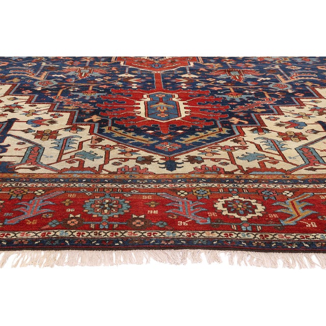 Late 19th Century Persian Serapi Rug, 11'10 X 18'04 For Sale - Image 4 of 10