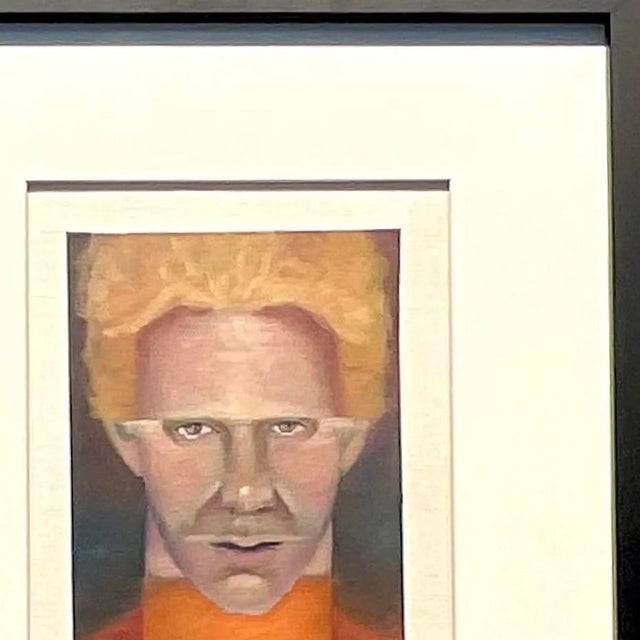 Vintage Boho Signed Original Oil Portrait on Board For Sale - Image 11 of 11