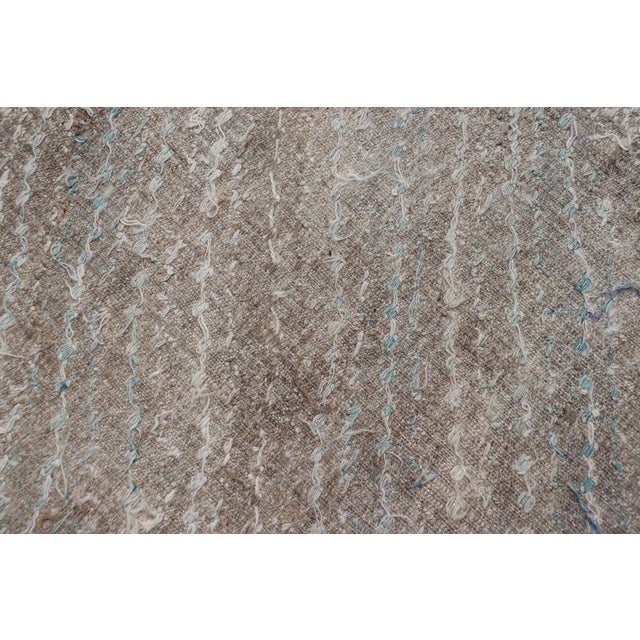 Vintage Turkish Embroidered Kilim Rug With All-Over Repeating Diamond Design For Sale - Image 13 of 14