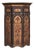 Antique Scandinavian Column Cabinet with Hand-Painted Decor For Sale