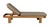 2020s Eclipse Outdoor Solid Teak Wood Sun Lounger - Light Brown Fabric For Sale - Image 5 of 9