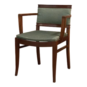 Mid-Century Mahogany Armchair by De Coene