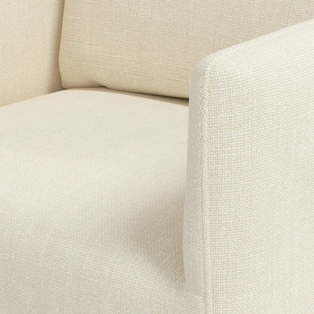 Textile Stoffer Home x Cloth & Company Lindy Slipcover Dining Arm Chair in Relaxed Linen Cream For Sale - Image 7 of 7