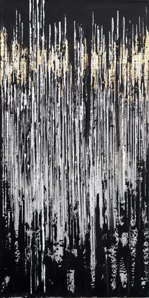 "Between the Lines 2" Contemporary Original Abstract Acrylic Painting by Ivana Milosevic