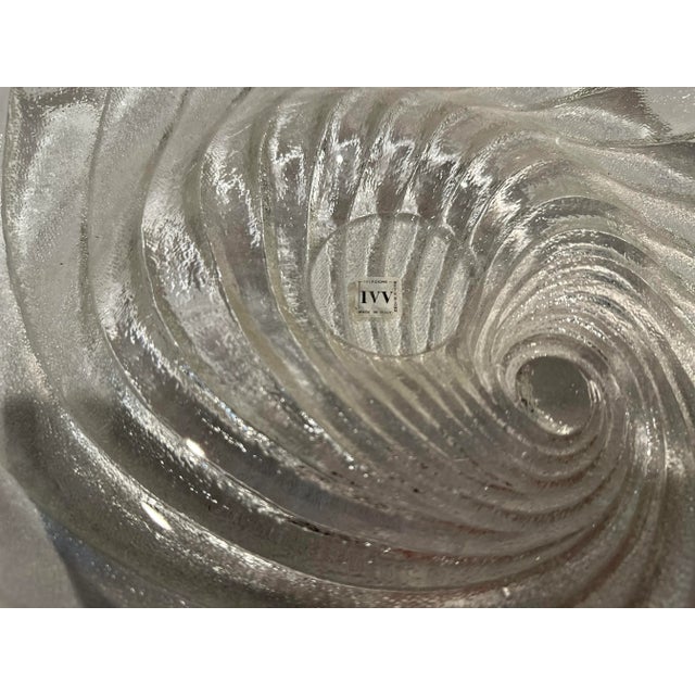 Coastal Coastal Mouth Blown Glass Nautilus Shell Serving Dish, Italy For Sale - Image 3 of 5