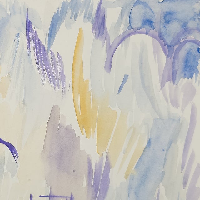 1960s Abstraction of Purple, Blue, and Yellow - Robert Lohman, C. 1962 For Sale - Image 5 of 8