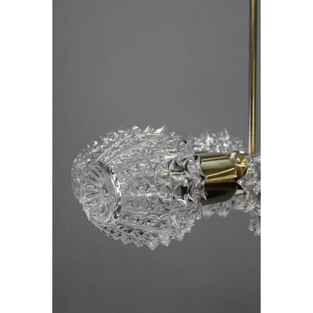 1970s Mid-Century Sputnik Brass Glass Chandelier, Former Czechoslovakia, 1970s For Sale - Image 5 of 12