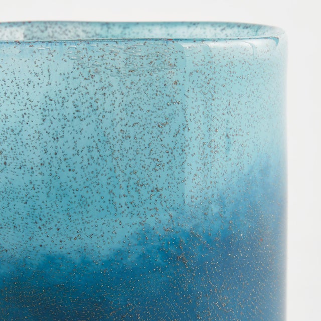 Boho Chic Barclay Butera Del Mar Glass Hurricane For Sale - Image 3 of 4