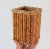 Vintage bamboo desktop pencil or pen holder. Made in Hong Kong. Makers mark on bottom. Minor age wear.