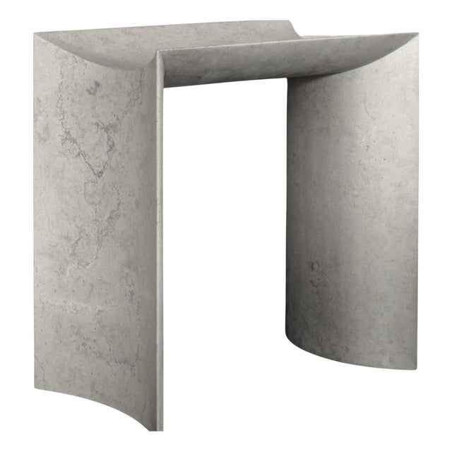 Trilite Washbasin in White Carrara Marble by Bufalini Marmi For Sale