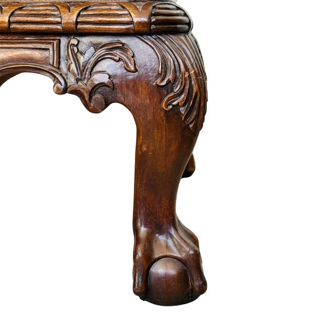 1980s Henredon Louis XV Style Serpentine Mahogany Commode With Marble Top & Ball and Claw Feet For Sale - Image 14 of 18