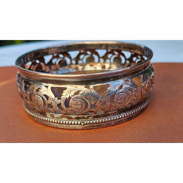 Wood Art Nouveau Silver-Plated Champagne Coaster from WMF, 1890s For Sale - Image 7 of 7