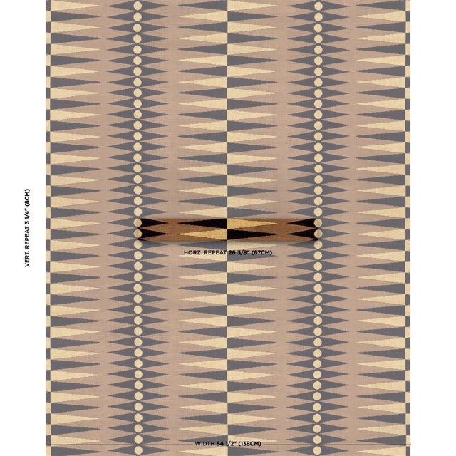 Mary McDonald was inspired by the alternating colors and pointed pips on backgammon boards when she created this...